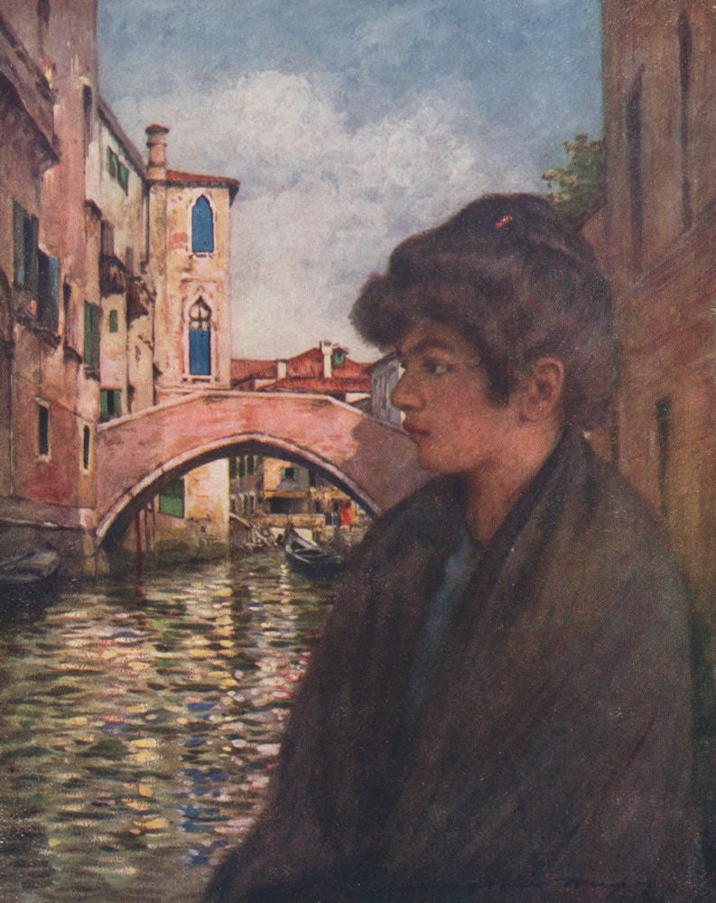 VENEZIA. 'Marietta' by Mortimer Menpes. Venice 1916 old antique print picture